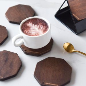 Vintage Genuine Leather Coaster (Set)